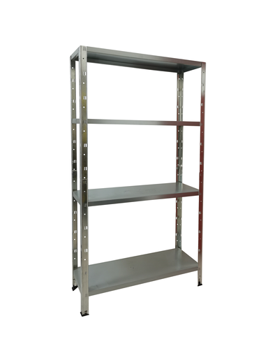 [ME1507530.4] Metal Rack Easy 150x75x30 4 legborden Galva 70kg