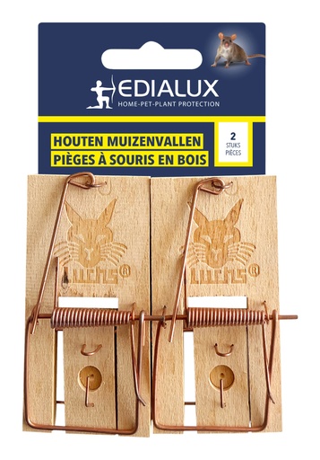 [1101078197] Edialux Houten Muizenval 2st