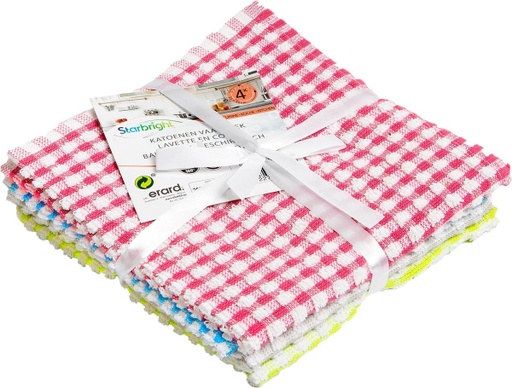 [1011152] STARBRIGHT KATOENEN DOEK 35X35CM 4ST