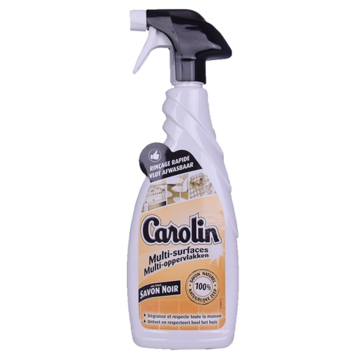 [11118] CAROLIN 650ML SPRAY MULTI CLEAN MET SAVON NOIR