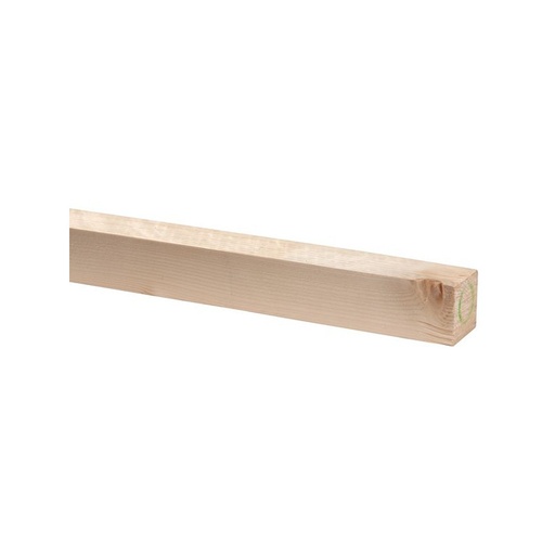 [41355-300] Ruwe Lat Vuren 46X46mm 3.00m