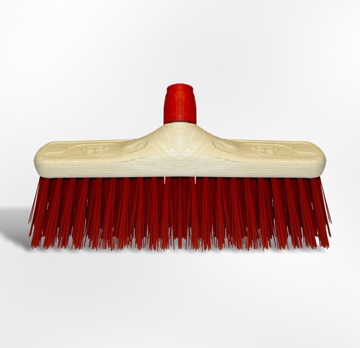 [106001] KUNSTSTOF STRAATBEZEM PVC ROOD 31CM