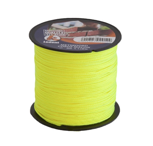 [NT 02-50FL] Gevlochten touw nylon fluo Ø2mm 50m