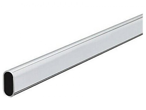 [1-0337-13-2] Kleerkastbuis, Ovaal Verchroomd 2,00m (30X15X0,7mm)