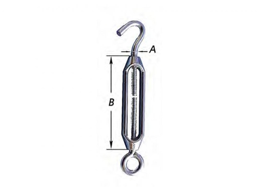 [S-4400-25-1] Kabelspanners Met Haak En Oog Verzinkt 5/16"