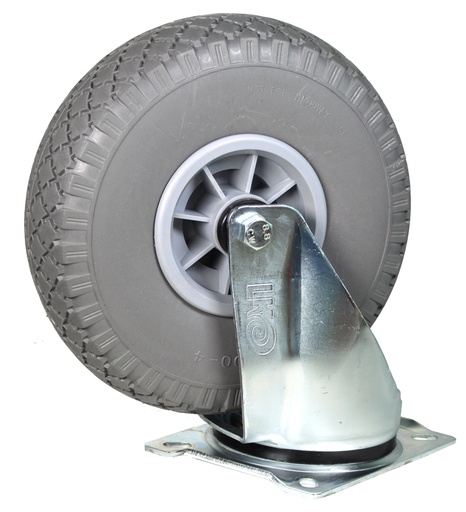 [CLZW260SW] Zwenkwiel Pro met grijze foamband en kunststof velg 300x4