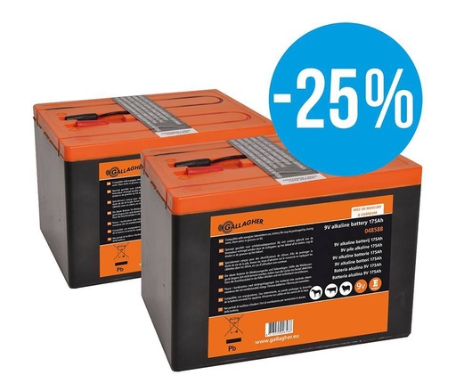 [065073] Gallagher Powerpack Batterij 9V/175Ah DUOPACK