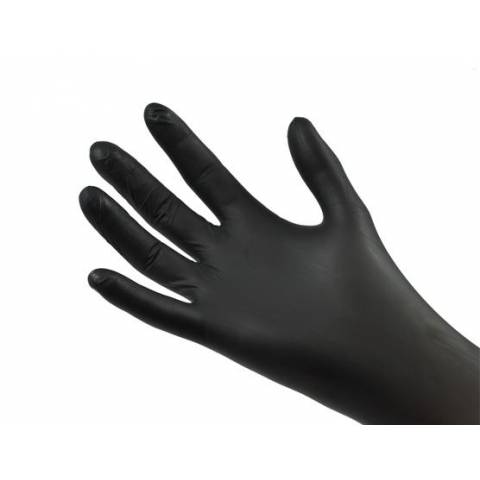 [460276] Heva Wegwerphandschoenen 3,5gr Zwart Nitrile Medium 100St