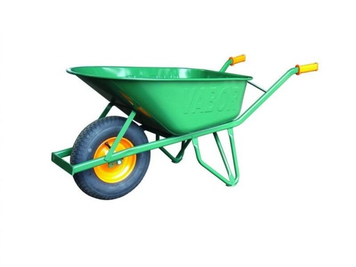 [KO10LL00B] Vabor Bouwkruiwagen 90l, bak gelakt, 1.3mm, baksteunen, slijtplaatjes, wiel met stalen velg 4 ply.