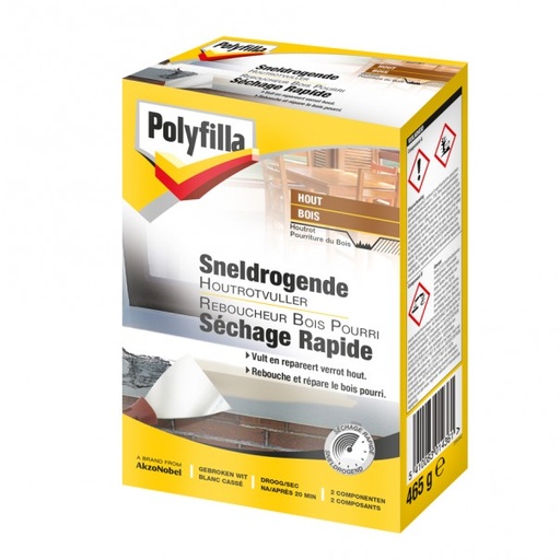 POLYFILLA SNELDROGENDE HOUTROTVULLER 465GR