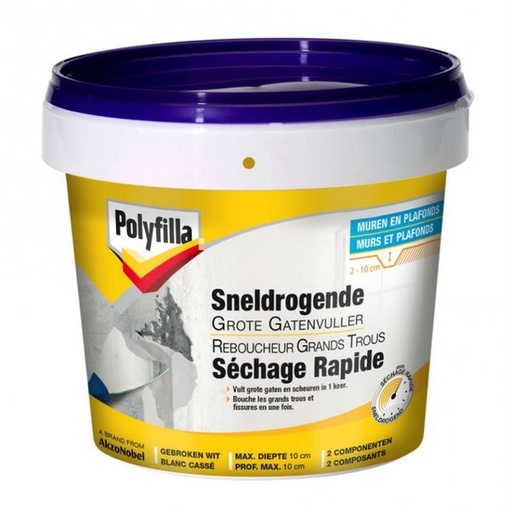 POLYFILLA SNELDROGENDE GROTE GATENVULLER 2X500GR