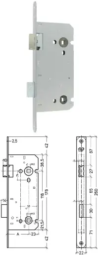 [S-1553-50] Insteek Wc-Slot, Omlegbaar 116X50mm