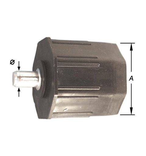 [S-6633] Insteek- Eindkappen PVC voor Achtkantas Rolluik 2st