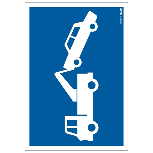 [1272300076] Pickup Pictogram 230x330 kunststof wegsleepregeling