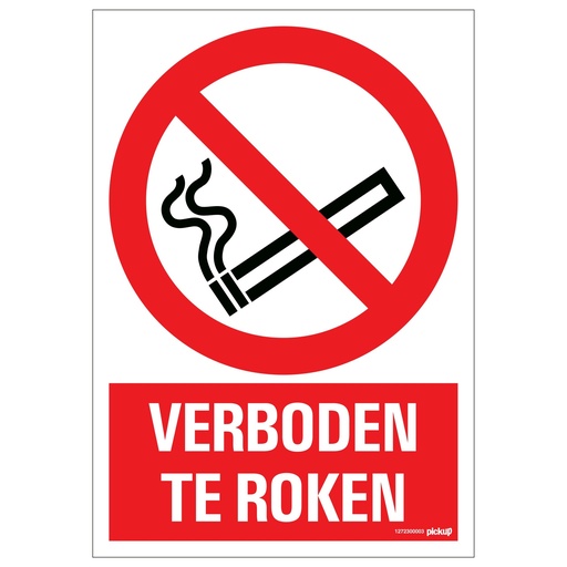 [1272300003] Pickup Pictogram 230x333cm Verboden te Roken