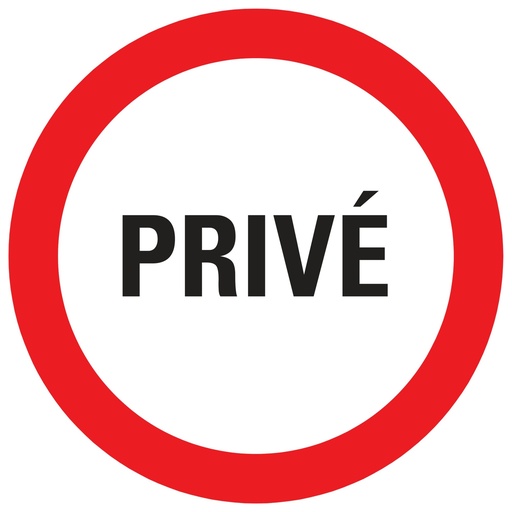 [1270180880] Pickup Pictogram Privé ø18cm