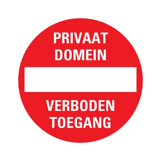 [1270180845] Pickup Ø18 cm - Privaat domein Verboden toegang