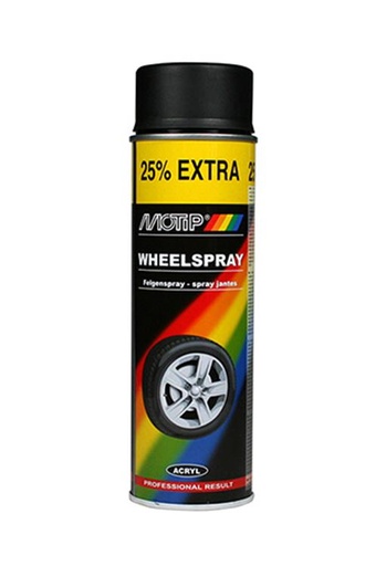 [04019] Motip Velgenlak Mat - Zwart - 500 ml - 04019