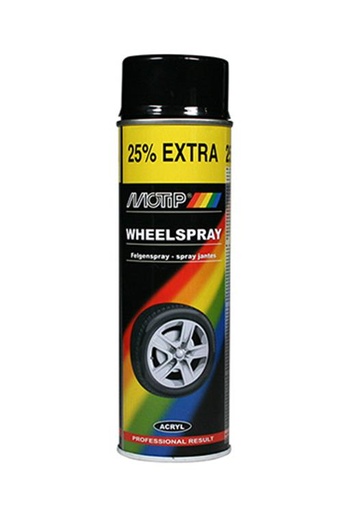 [04018] Motip Velgenlak Glanzend - Zwart - 500 ml - 04018