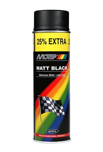 [04006] Motip Acryl Lak Mat Zwart - 500 ml - 04006