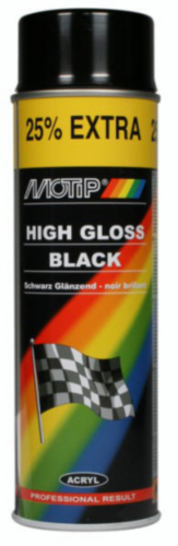 [04005] Motip Acryl Lak Hoogglans Zwart - 500 ml - 04005