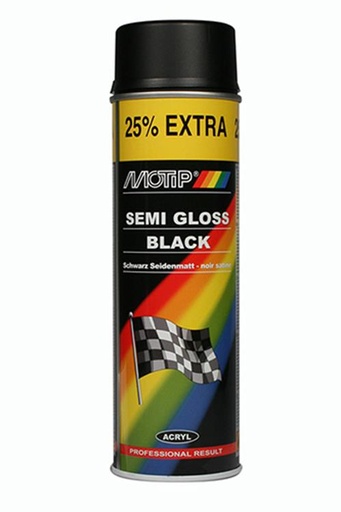 [04001] Motip Acryl lak Zijdeglans Zwart - 500 ml - 04001