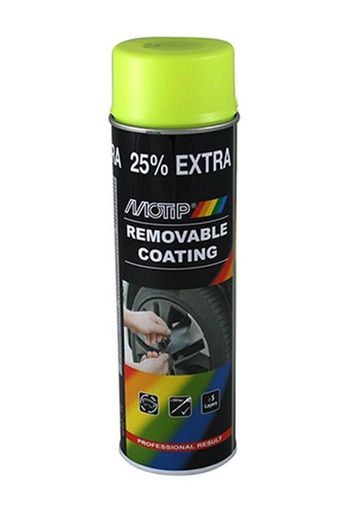 [MOT04310] Motip Removable Coating Sprayplast Geel Fluo 500ml
