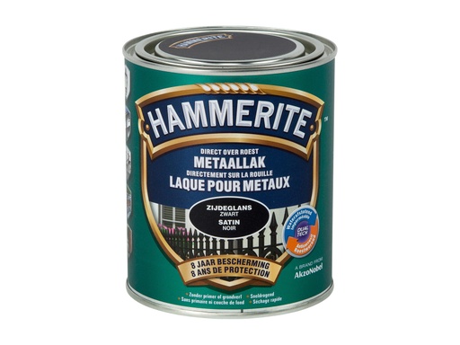 HAMMERITE METAALVERF ZIJDEGLANS ZWART 750ml