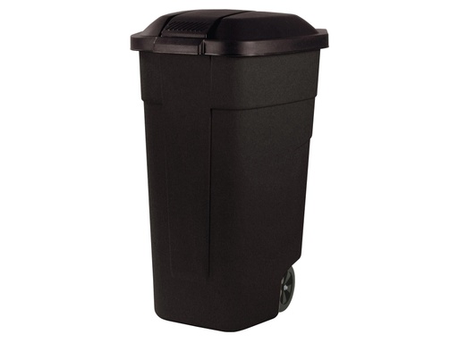 [176711] CURVER AFVALBAK ZWART 110L 58X52XH88CM VERRIJDBAAR
