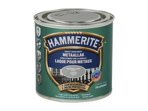 HAMMERITE METAALVERF ZIJDEGLANS GRIJS 250ml