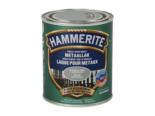 HAMMERITE METAALVERF ZIJDEGLANS ZILVERGRIJS 750ml