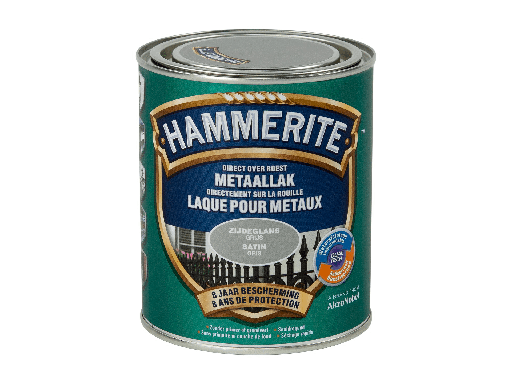 HAMMERITE METAALVERF ZIJDEGLANS GRIJS 750ml