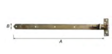 [1-1312] Verstelbare Poortheng, Geel verzinkt 670mm +30mm