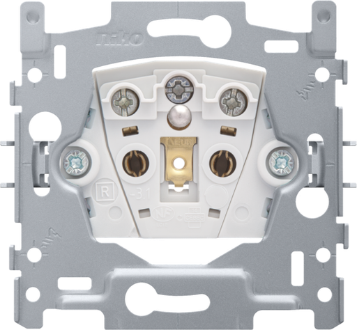 [NI-170-33100] NIKO Sokkel voor stopcontact met penaarde, inbouwdiepte 28,5 mm 170-33100