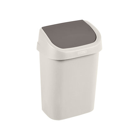 [243768] CURVER AFVALBAK MISTRAL SWING 10L WIT / BRUIN
