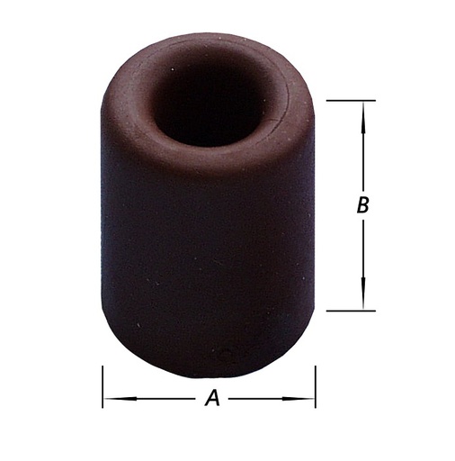 [S-1437-3025-6] Deurstop Rubber Bruin 30x24mm