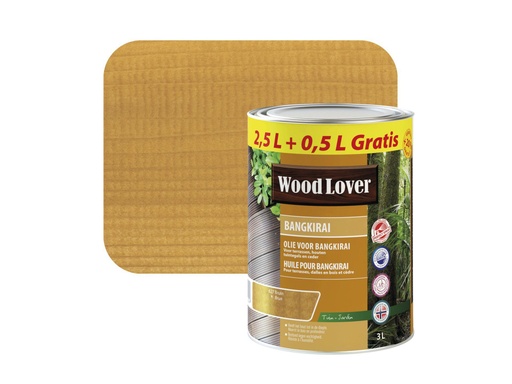 [T1604] WOODLOVER BANGKIRAI OLIE BRUIN 627  2.5 + 0,5 LITER