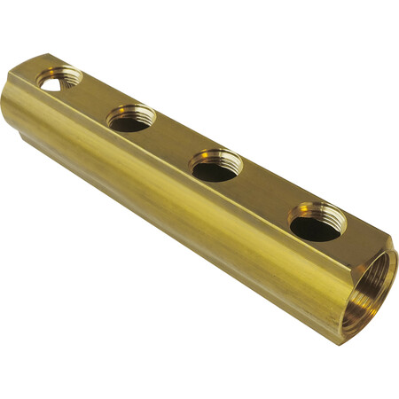 [B09707] GO by Van Marcke VPE-Alu collector 4 aansluitingen messing 4/4"FF x 1/2"F