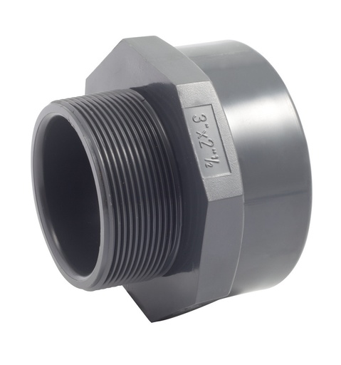 [1R.MG2.25D] PVC ASTORE VERLOOPMOF 3/4"M x 1"F