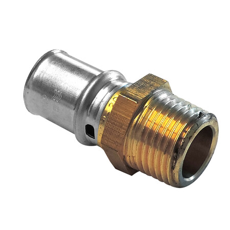 [B09587] Press-Alu rechte persfitting 3/4M x Ø20/2