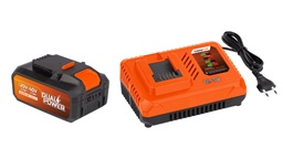 [POWDP9064] Powerplus POWDP9064 DUAL POWER Oplader + Batterij 2x20V 5.0/2.5Ah
