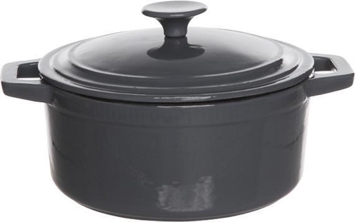 [143505] BERGERAC KOOKPOT GRIJS 22CM GIETIJZER
