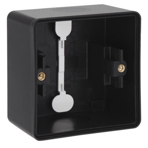 [NI76183101] NIKO HYDRO Enkelvoudige opbouwdoos met twee soepele ingangen Zwart 761-83101