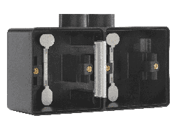 [NI76184802] NIKO HYDRO Dubbele horizontale opbouwdoos met één tweevoudige M20-ingang Zwart 761-84802