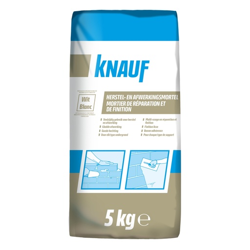 [00872075] KNAUF Herstel- en Afwerkingsmortel Wit 5Kg
