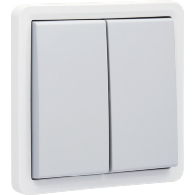 [NI70032600] NIKO HYDRO Dubbele Wisselschakelaar Grijs 700-32600