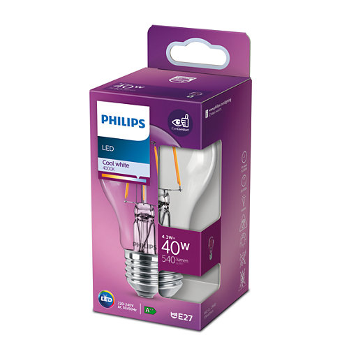 [929001890055] LED CLASSIC 40W A60 E27 WARM WHITE