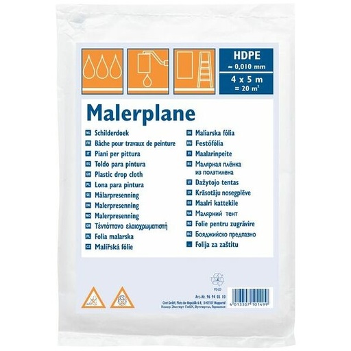 [96940510] Schildersfolie HDPE 10MY 20M² (4X5m)