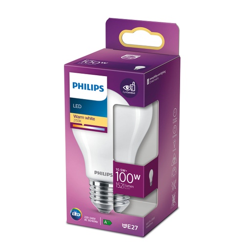 [929002026455] LED CLASSIC 100W (10,5W) A60 E27 WARM WHITE