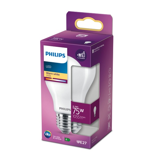 [929002025755] LED CLASSIC 75W (8,5W) A60 E27 WARM WHITE